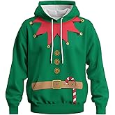 CZLBTFTP Santa Claus Hoodie Funny Christmas Graphic Sweatshirt Pullover