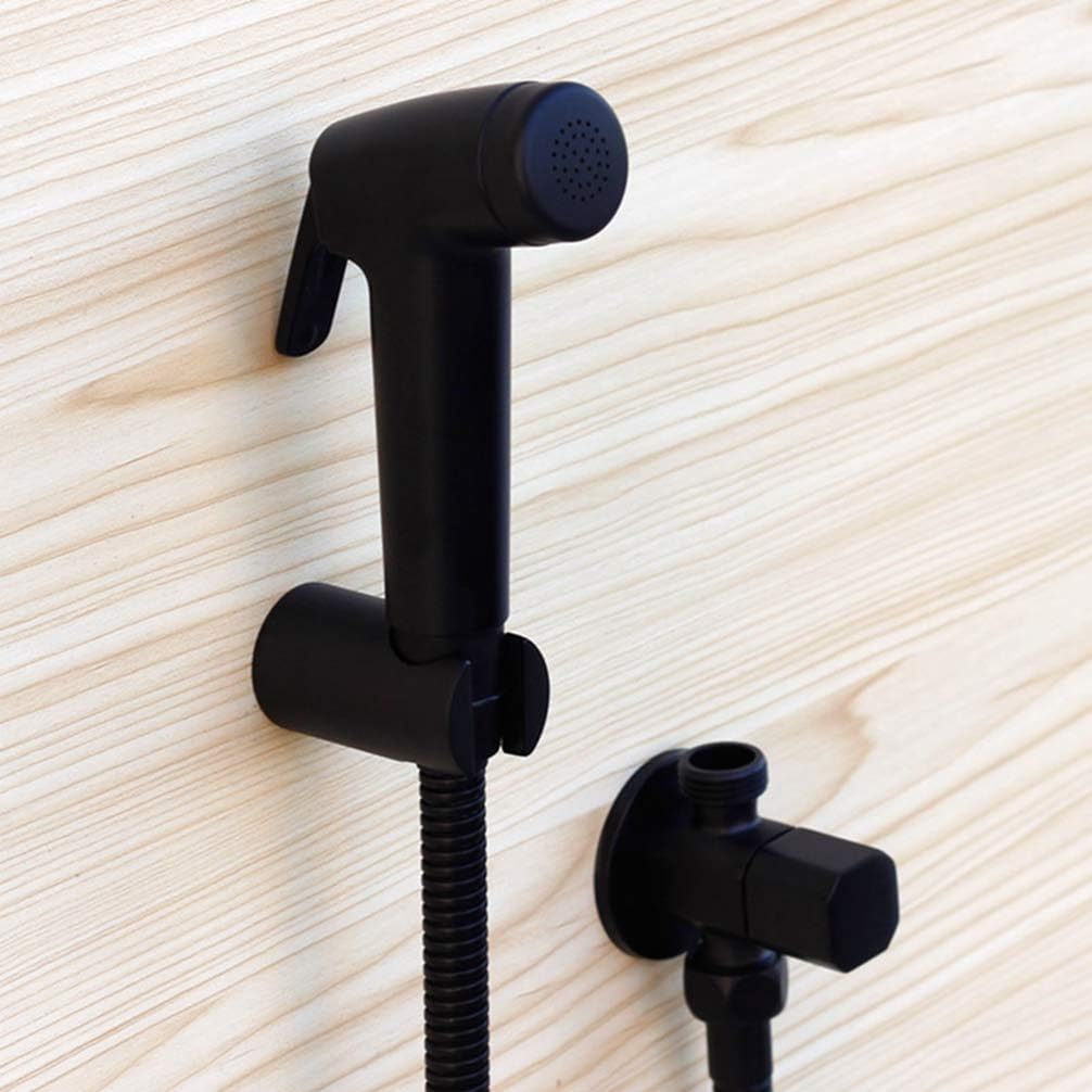 FZHLR Black Bidet Spray Shower Faucet Sprayer 1.5M Hose And Holder Set Bidet In Toilet Seats Single Hole Wall Mounted,D