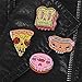 FLYPARTY Cute Enamel Lapel Pin Sets Carton Animal Plant Brooch Pin for Badges for Clothes Bags Backpacks Party Decoration Christmas Gift (Witch Skulls Food Drinks Set of 6)