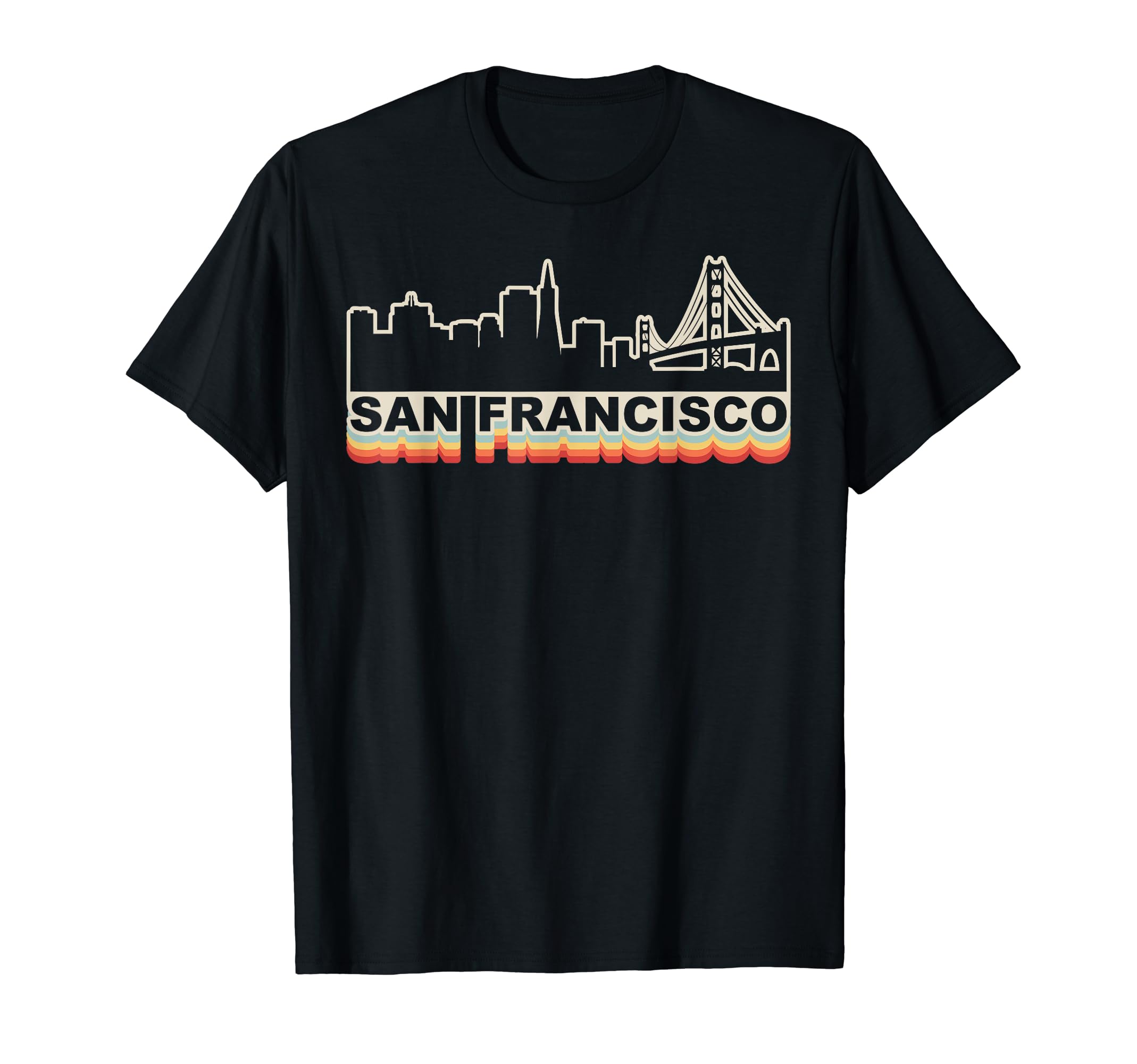 San Francisco Skyline Vintage Retro T-Shirt