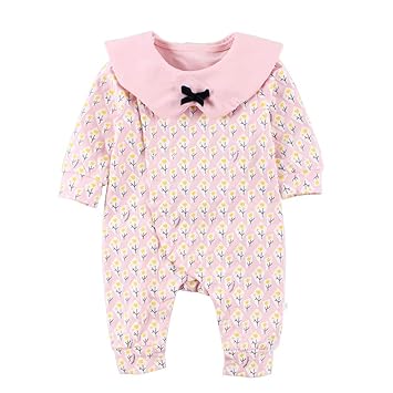 Amazon Baby Nest ベビー服 前開き 女の子 長袖カバーオール