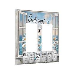 White Daisy Flower in Vase Double Rocker Decora
