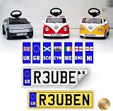 Paradise Print 2x Kids Number Plates Self Adhesive 140x35mm view 3