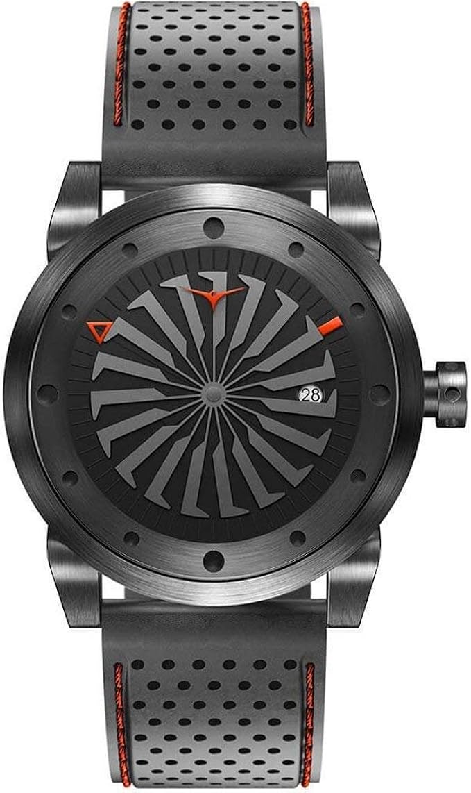 stuhrling original stainless steel gunmetal gray case watch