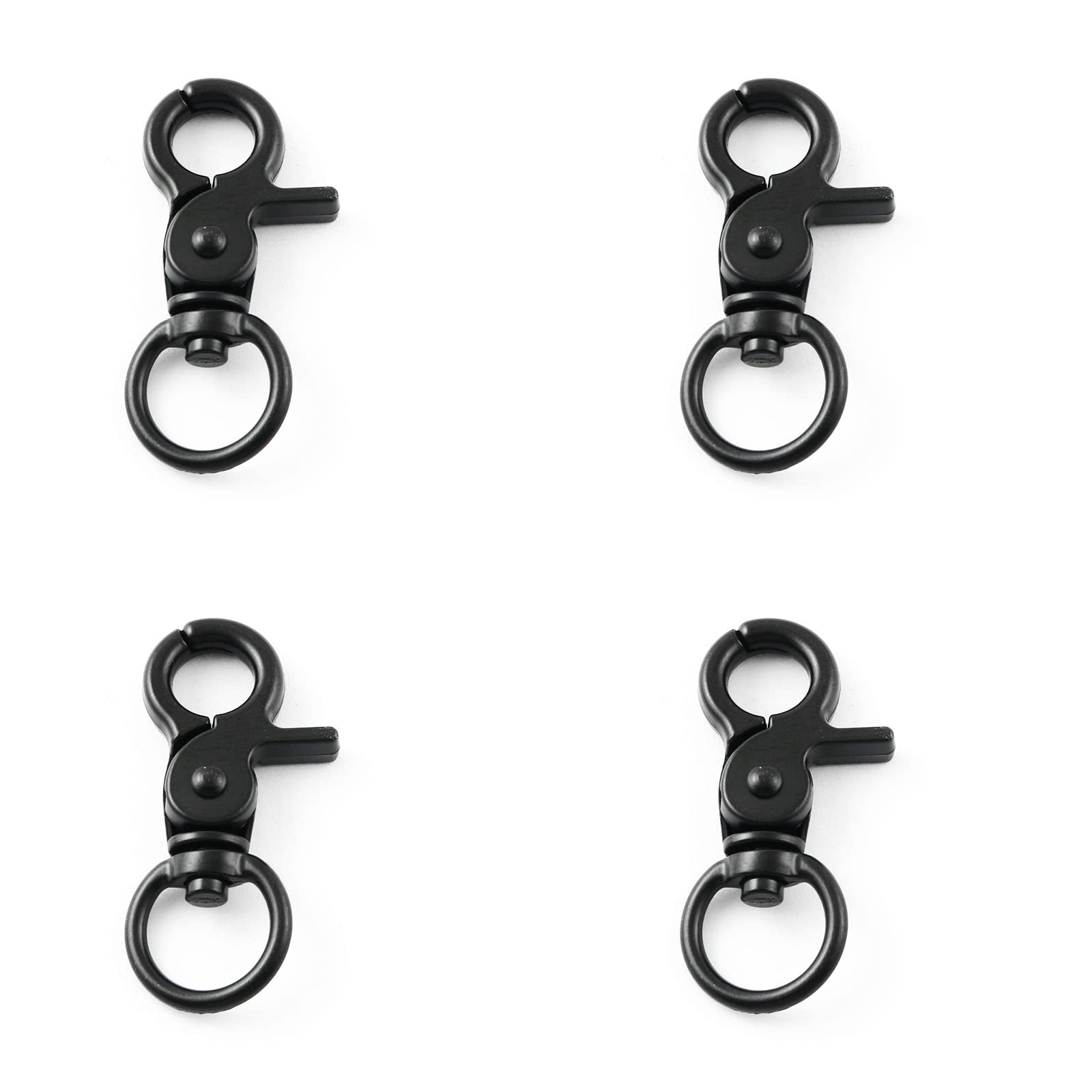 Photo 1 of heyous 4pcs Zinc Alloy Trigger Snap Hooks, 48mm 360 Degree Swivel Spring Buckle Metal Swivel Clips Heavy Duty Snaps Hook for Webbing, Straps, Wires, Cords, Pet Collars, Leather Belt etc., Black