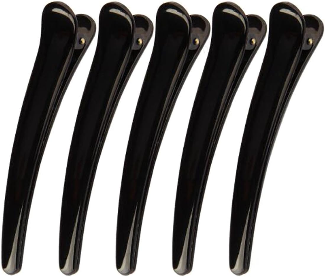 12 Pcs Black Duckbill Clips - DIY Tip Mouth Clip Spring Clip Hair Clips Hair Pins Handmade Headdress Accessories for Women (Length 12cm/4.72in)