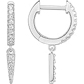 PAVOI 14K Gold Plated S925 Sterling Silver Post Lightweight Drop/Dangle Huggie Earrings for Women | Star, Lock, Butterfly, Moon, Lightning | Dainty Earrings