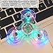 Crystal Led Light Fidget Spinner Rainbow Toy Finger Spinner Hand Spinner for Kids Adults EDC for Anxiety ADD ADHD Autism