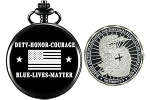 Jofanvin Gifts for Veterans,Pocket Watch for Veterans with Military ChanllengCoin,Best Veterans Day Gifts