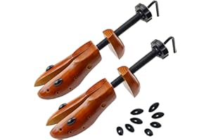 ECHODONE Echodo 2 Way Shoe Trees For Men Wooden Shoe Stretcher Adjustable Unisex Shaper Large Size for Men and Women, Wood Shaper Women's Size 10 to 13.5 Man's Size 9 to 13