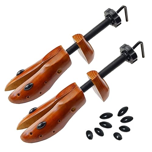 Echodo Way Shoe Trees For Men Wooden Shoe Stretcher Adjustable