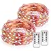2 Set Multi-color Fairy String Light Battery Operated Remote Control Waterproof Kohree 8 Modes 60 LED String Light 20ft Copper Wire Firefly Rope Lights For Parties, Wedding, Festival Decorations