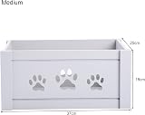 Green Leaves Paw Shaped Cutout Dog Toys Storage Box Grey Medium view 3