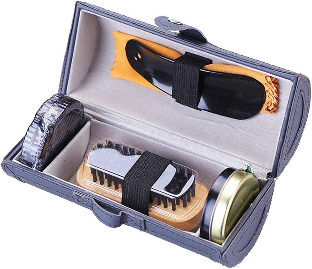 Shoe Shine Kit Portable Shoe Polish Polishing Cleaning Kit with Compact