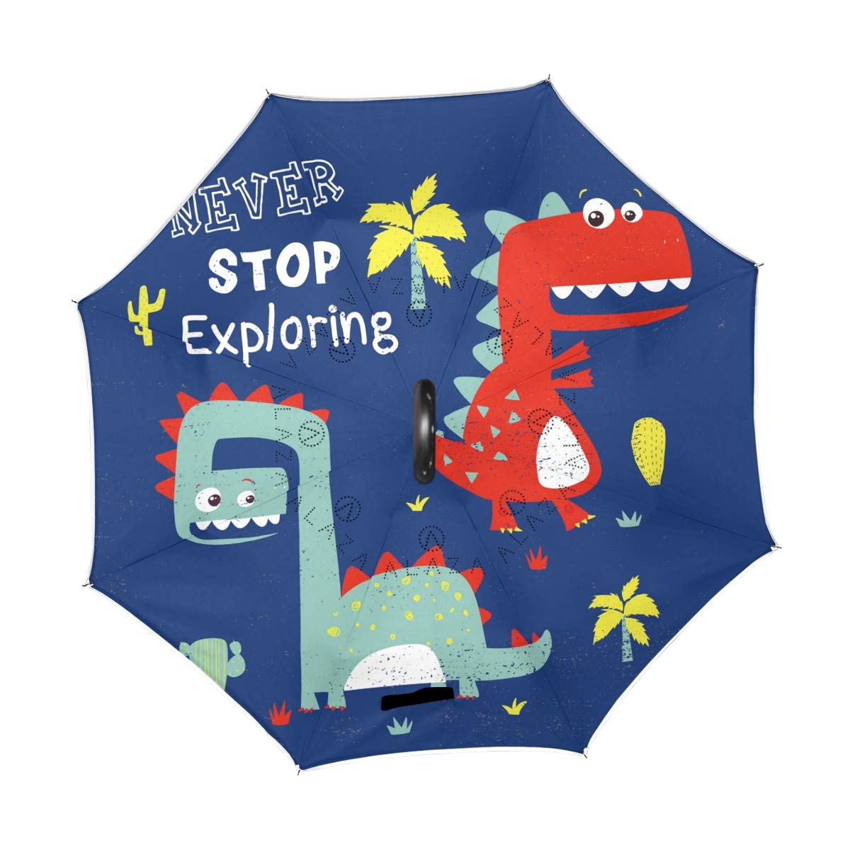 超安い ゴルフ傘 レディース 車 Uv保護 Cハンドル ダブルレイヤー 防風 逆さ傘 かわいい おもしろ恐竜 Senwei メンズ B07gqwkn9d あすつく Wao Org My