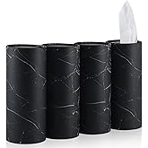 SINGARO Car Tissue Holder, 4 Pack Car Cup Holder Facial Tissues with Travel Tissue Bag, Quick and Convenient Flower Combinati