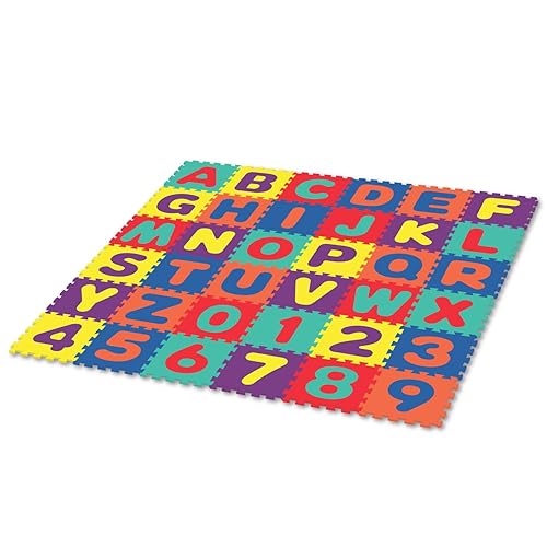 Deke Home Alphabet Foam Play Mat for Kids, 36 Interlocking EVA
