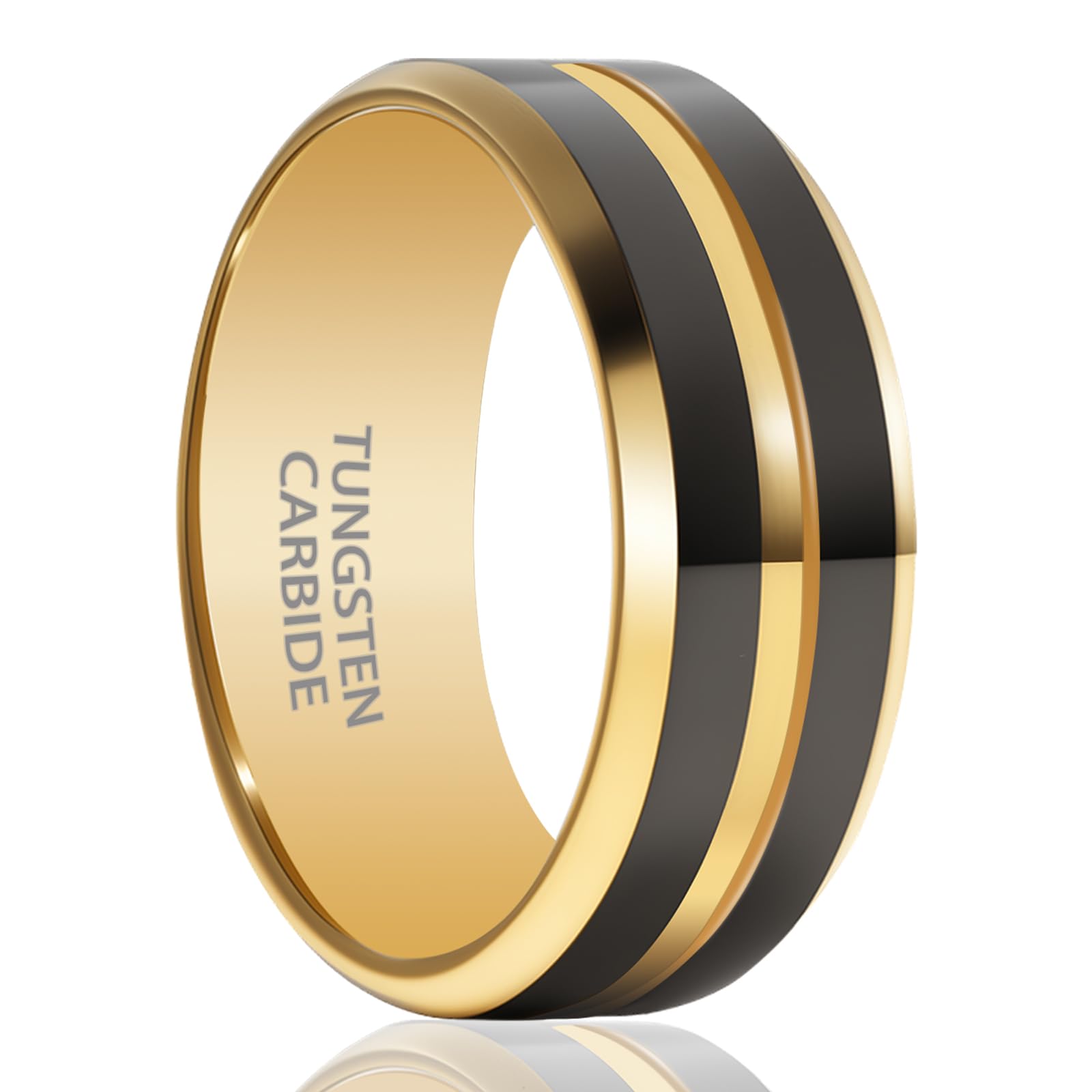 SX.man&sog 8mm rings for Men or Women,Two Tone