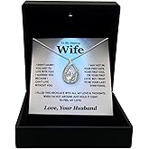 TRYNDI To My Wife Necklace from Husband - Soulmate, Girlfriend, Fiance Gift for Anniversary, Birthday, Christmas, Valentine's Day, Mother's Day - Romantic Wife Christmas Gift ideas
