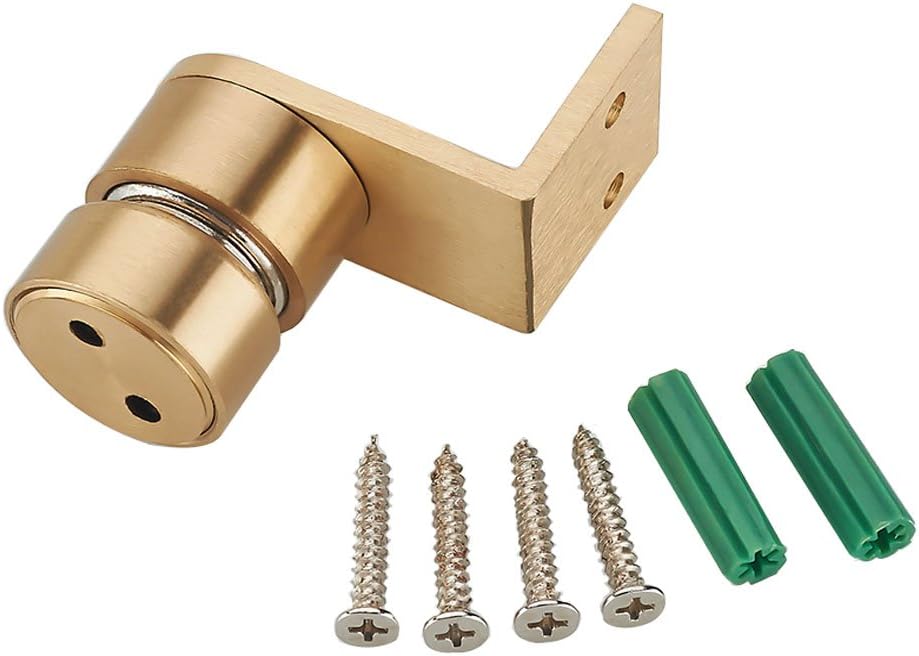 Eforlike 1 Pcs Pure Copper 90 Degree Mount Catch Door Stop Door Holder,Floor Mounted