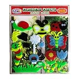 Incredible Insects Thick Jelly Window Gel Clings – CPSC Tested Safe Window Clings for Kids - Reusable and Removable Gel Decals of Butterfly, Spider, Caterpillar, Snail and More