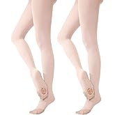 MANZI Convertible Dance Tights Adult Women Pro Transition Ballet Tights Ultra-Soft Pack of 2