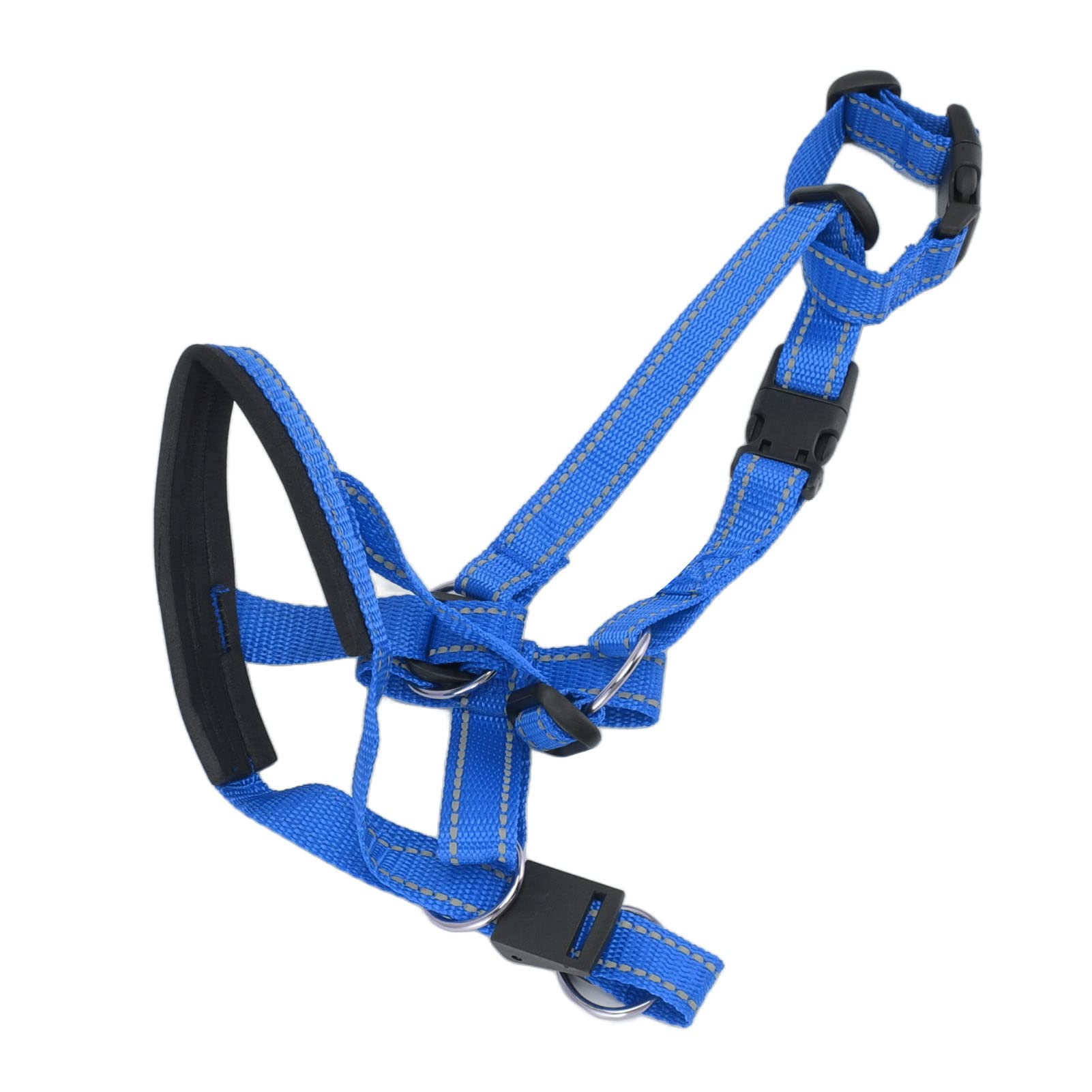 Dog Head Collar Dog Head Halter with Safety Strap, Pet Headcollar Stops Pets From Pulling for Outdoor Walk (L)