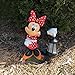 BACKYARD GLORY Disney Minnie Mouse Solar LED Lighted Lantern Everyday Outdoor Garden Statue, 12 inches Tall, Officially Licensed Disney Product