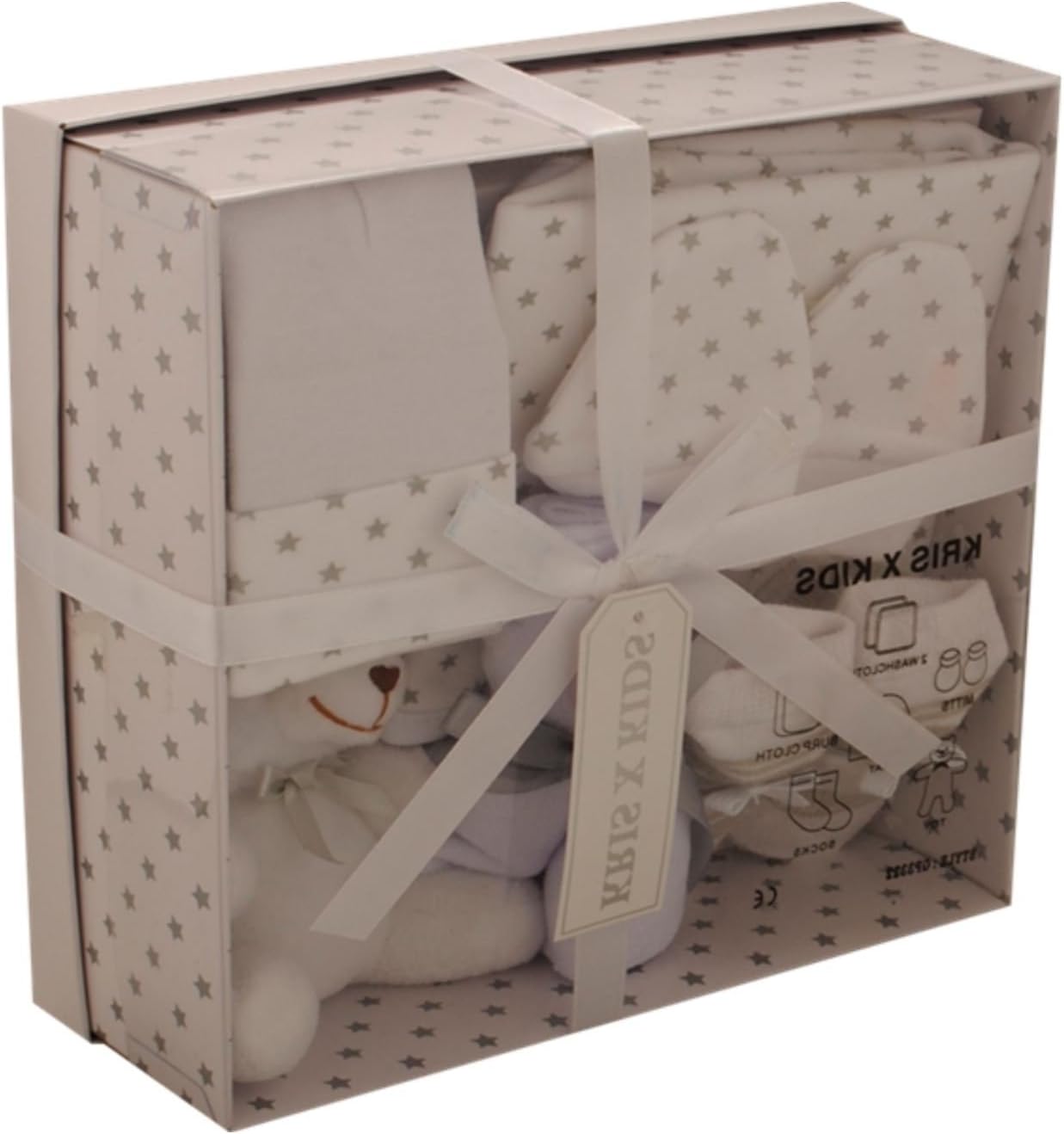 Baby Gift Set - Newborn or Baby Shower Gift Box/Hamper for Boy or Girl White 0-3 Months