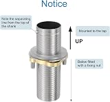 sourcing map Faucet Extension Shank 4" Stainless Steel Pipe Faucet Nipple view 4