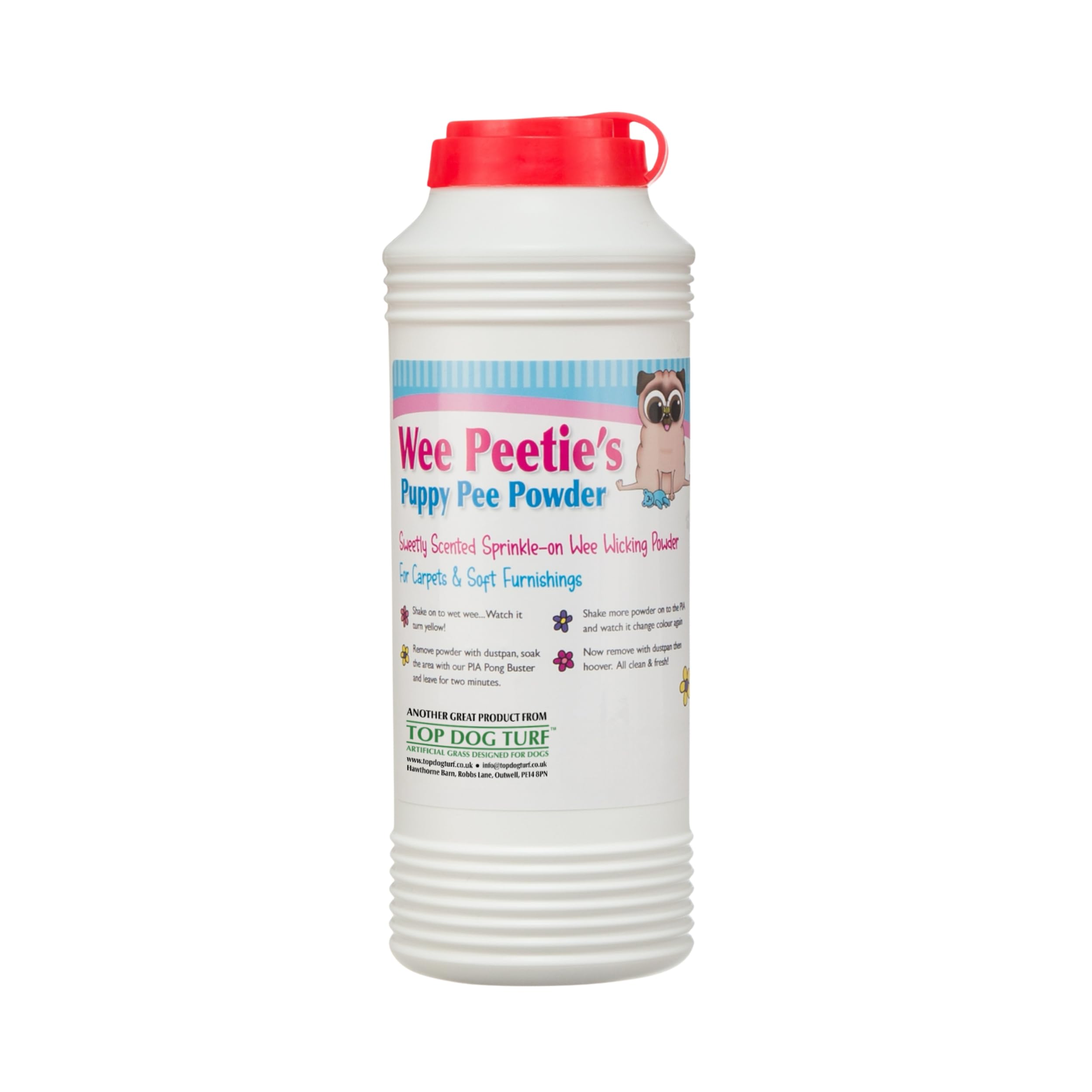 Wee Peeties Pee Powder - for Pet Urine, Vomit and Poo. Removes Liquid from Carpets Upholstery, Sofa and Mattress. Prevents growth of Bacteria and stops Smell and Odour from Dog Puppy and Cat Accidents