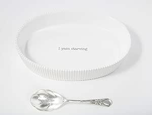 Piatto Da Torta Mud Pie Circa Collection – “Another One Bites The Crust” Con Servitore, Set Da 2 - 2