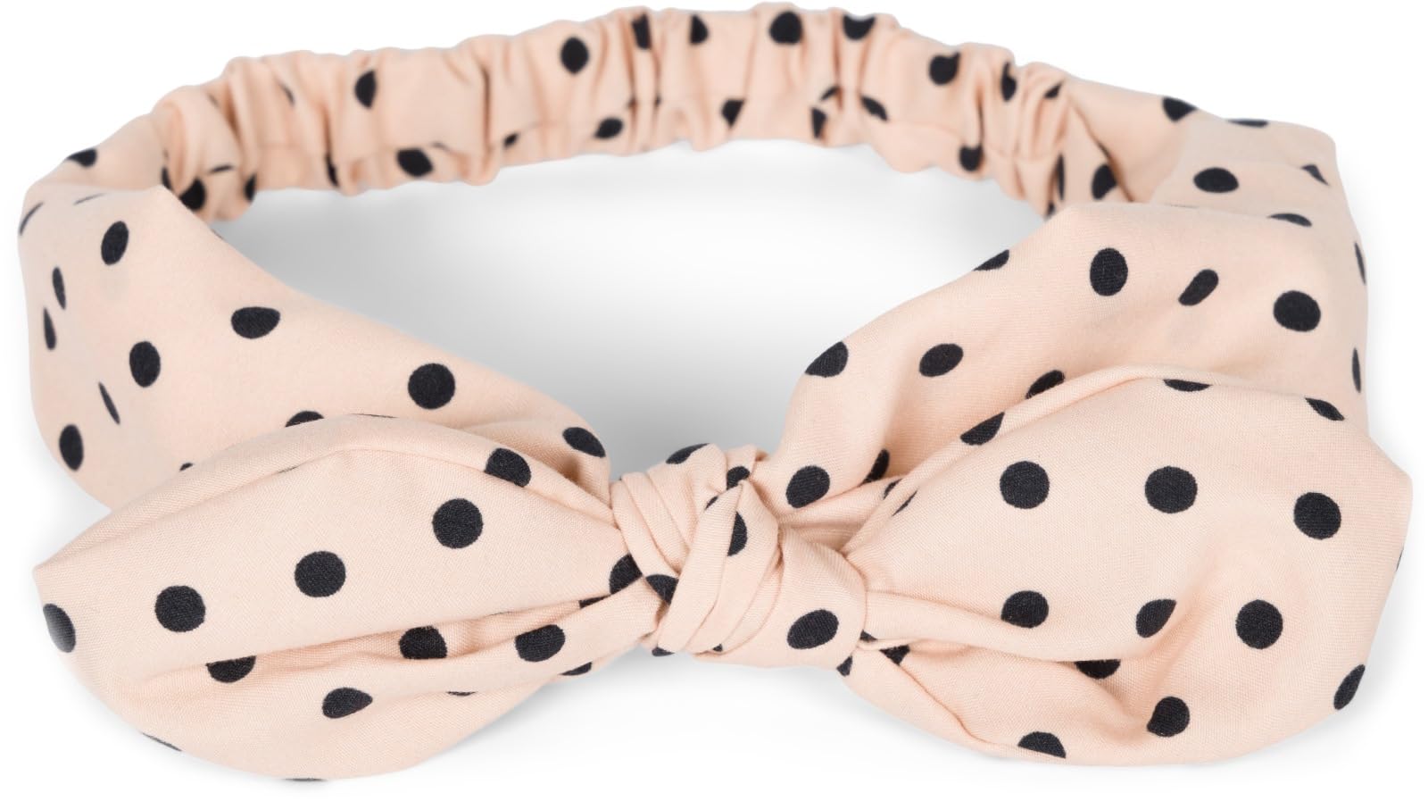styleBREAKER women hairband with polka dots pattern, flexible bow and elastic, hairband, headband, pin-up, rockabilly 04026036, Colour:Beige-Black