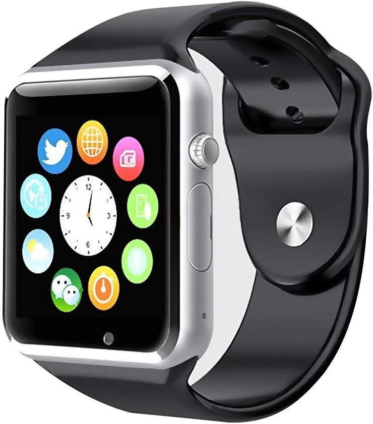 Style Asia Touch Screen Bluetooth Enabled Smart Watch, Camera, Music, Fitness Tracker and Pedometer, Black Matte Finish, Compatible to All Android and iOS Mobile Phones (150088)
