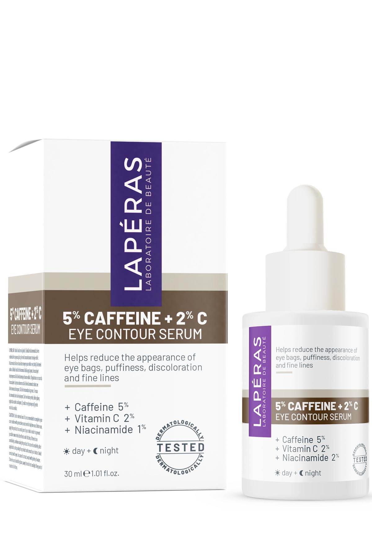 Lapéras 5% Caffeine 2% Vitamin C 2% Niacinamide Hyaluronic Acid Eye Contour Serum 30 ml