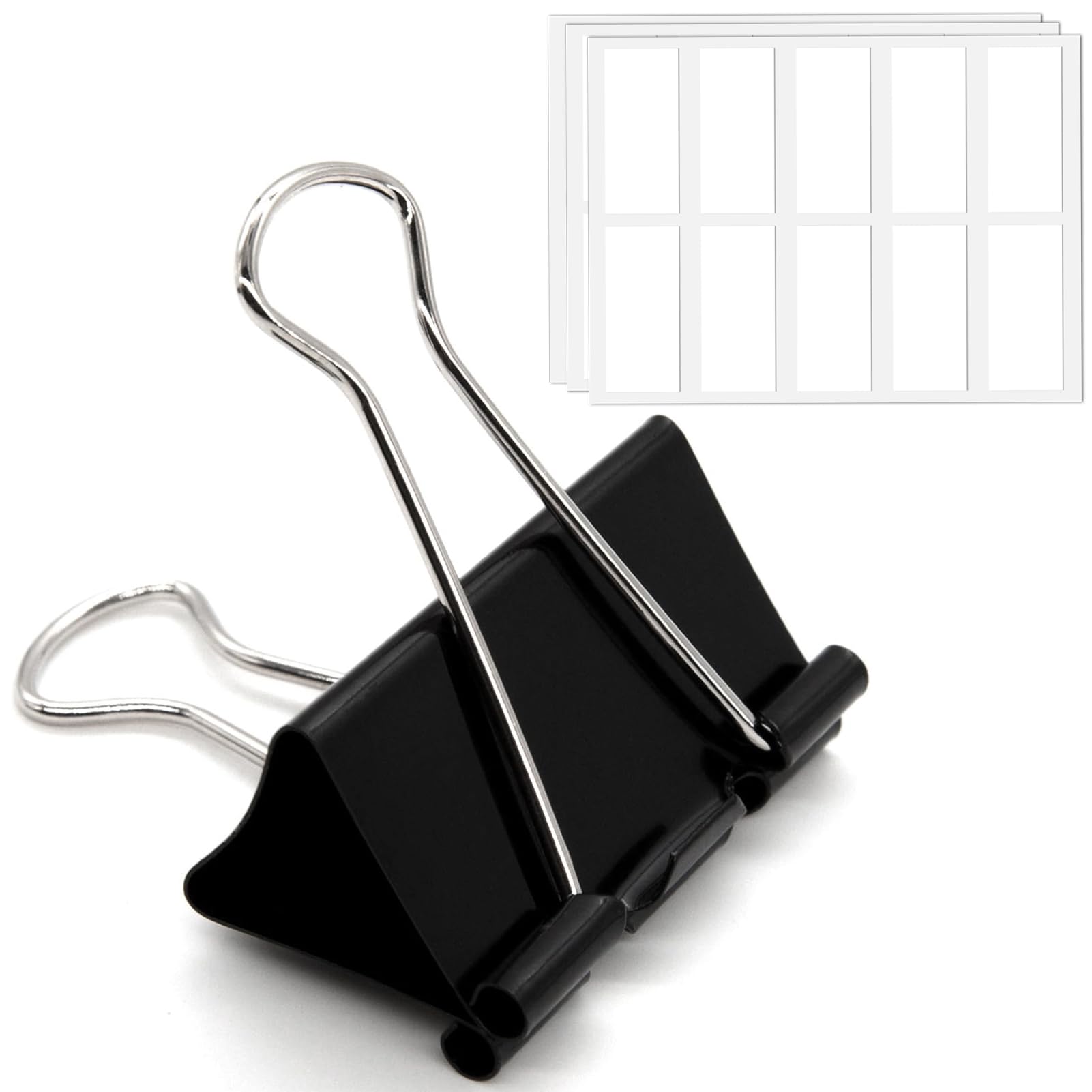 Photo 1 of 30 Pack Binder Clips with Labels, 2.4 Inch Extra Large Binder Clips Big Paper Clamps for Office and Home Supplies