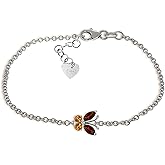 Galaxy Gold GG 0.6 Carat 14k Solid White Gold Full Blast Garnet Citrine Bracelet
