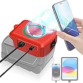 Cordless Wireless Charging for Cell Phones,Compatible with Milwaukee 18V M18 Lithium Battery,USB Charger Adapter for Samsung for Android for iPhone