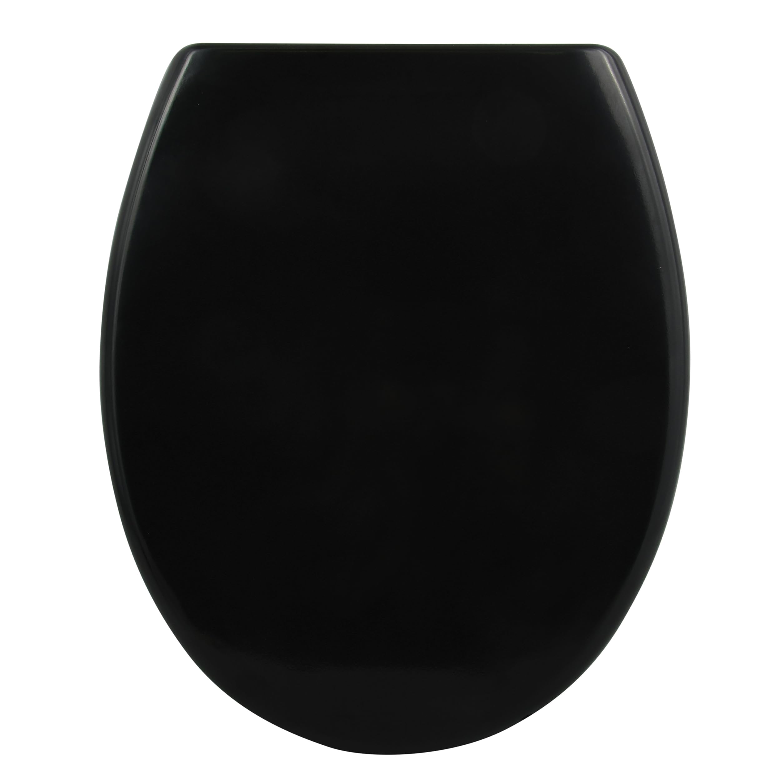 spirella Premium Toilet Lid Oval White Toilet Lid with Quick Release Function and Soft Close Mechanism Antibacterial Toilet Seat Made of Duroplast and Rustproof Stainless Steel Removable Black