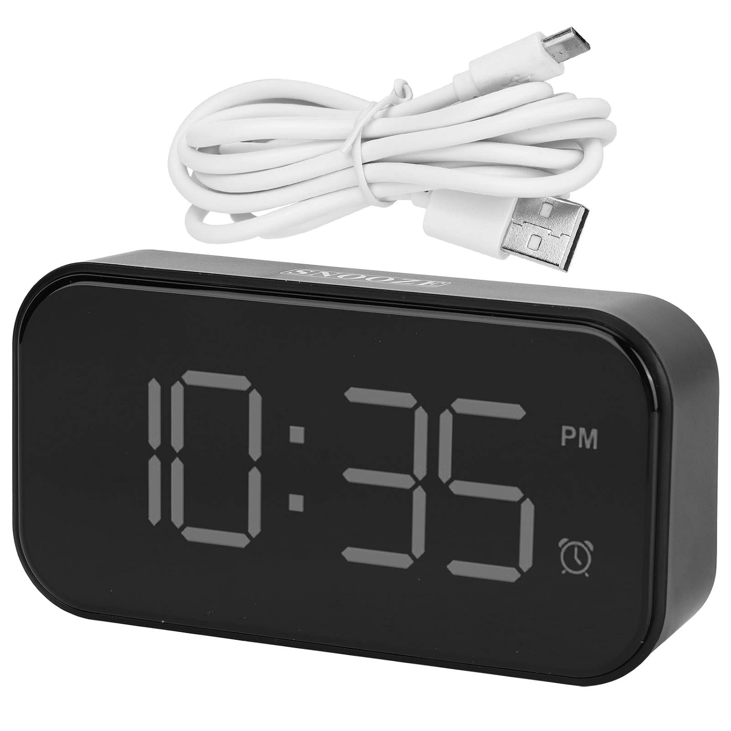 LED Alarm Clock, Digital Touch Clock Simple Elegant Portable Clock for
