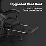 bigzzia Ergonomic Gaming Chair with Lumbar Cushion Headrest Black view 4