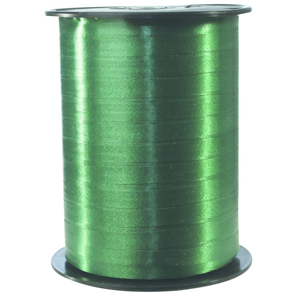 Clairefontaine 601774C - One Roll of Smooth Ribbon - Dimensions: 500mx0,7 cm - Colour: Bottle Green - Decorative gift ribbon, DIY, Gift wrapping accessories