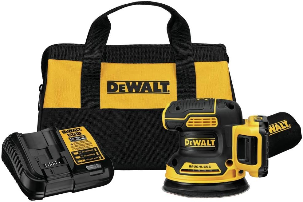 DEWALT 20V MAX Random Orbit Sander, 5-Inch, Cordless Kit (DCW210D1) - - 