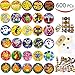 JOYIN 600 Pieces Assorted Halloween Stickers; Halloween Scrapbook Stickers Self Adhesive Shapes for Halloween Craft Supplies, Classrooms Prizes, Halloween Novelty and Jack O Lantern Stickers
