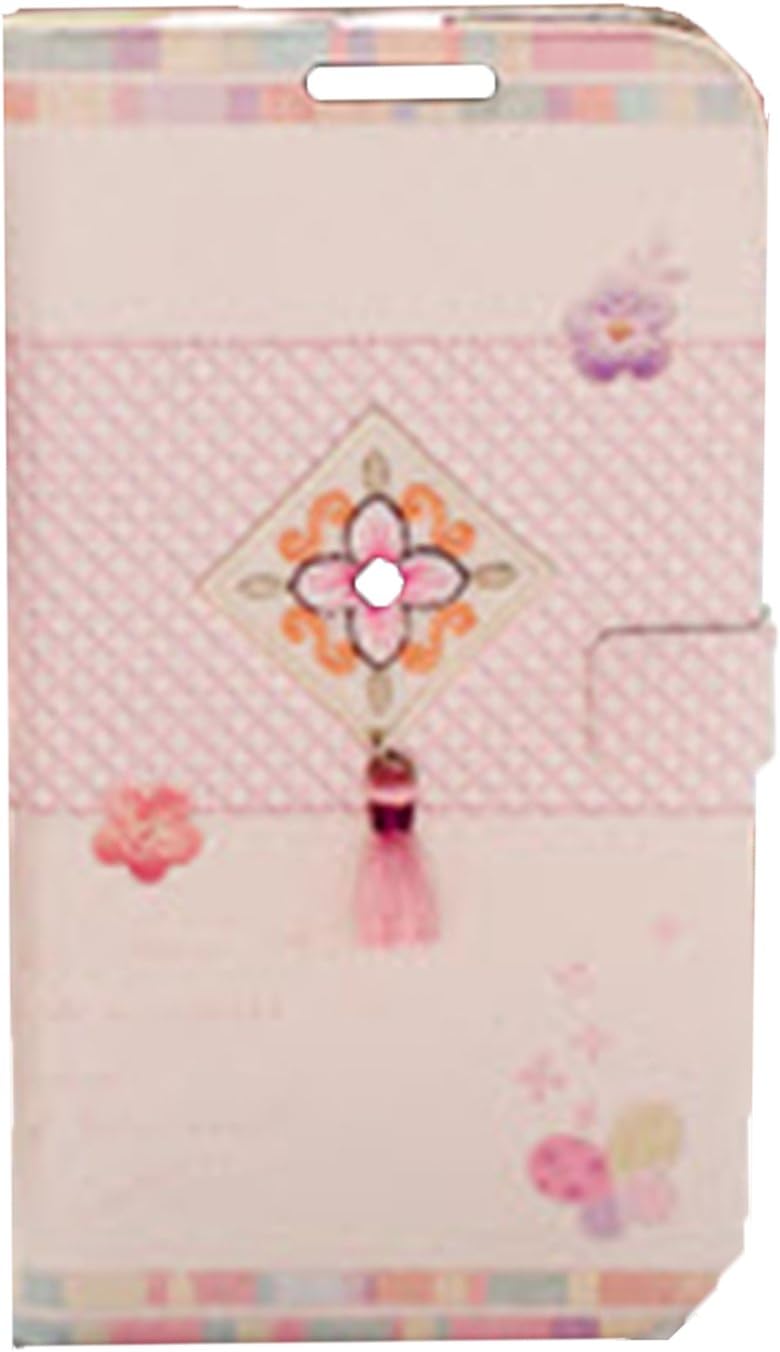 [Happymori] Nabillera Diary Wallet Type Flip Case Cover Leather Design Korean Traditional Phone Carrying Case for Samsung Galaxy S3 LTE (Pink)