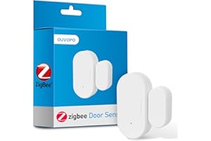 OUVOPO Zigbee Contact Sensor,Wireless Door and Window Sensor for Smart Home Automation with Build-in Zigbee Hub, hub Required,Compatible with Home Assistant,Hubitat and Alexa