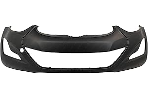 MBI AUTO - Primered, Front Bumper Cover Fascia for 2014 2015 2016 Hyundai Elantra Sedan w/Tow Hook 14 15 16, HY1000204