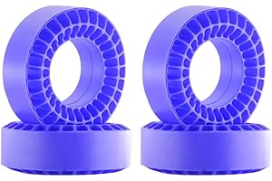 RCTHJIA 4PCS Silicone Rubber Inserts Foam for 58-64mm (2.4” OD) 1.0 Tires, RC Car Tire Inserts for TRX4M SCX24 1/18 1/24 Crawler Tires (Blue)