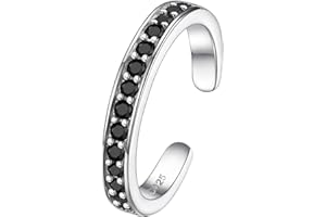 FOCALOOK 925 Sterling Silver Open Adjustable Toe Rings for Women Ladies Antique Infinity Celtic Cubic Zirconia Plain Band Rin