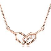 YAFEINI Pickleball Necklace S925 Gold Plating Pickleball Paddle And Ball Pendant Necklace Sports Jewelry Gifts For Women Pickleball Lovers (ROSS GOLD)